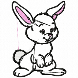 Rabbits Embroidery Design 5 Rabbits Embroidery Design 5